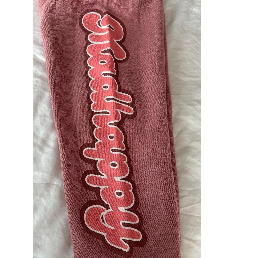 Madhappy Mauve Pink Bubblegum Logo French Terry Sweatpants in Mauve Pink, Small - Picture 3 of 5
